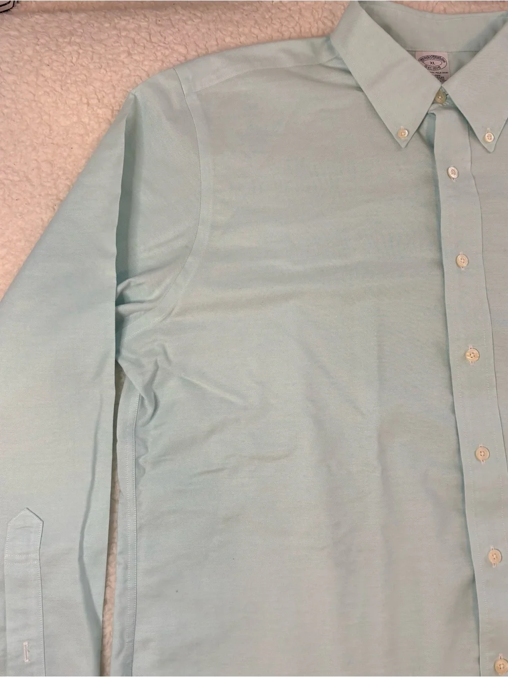 Brooks Brothers Men Light Blue The Original Polo Shirt Long Sleeve Button Shirt